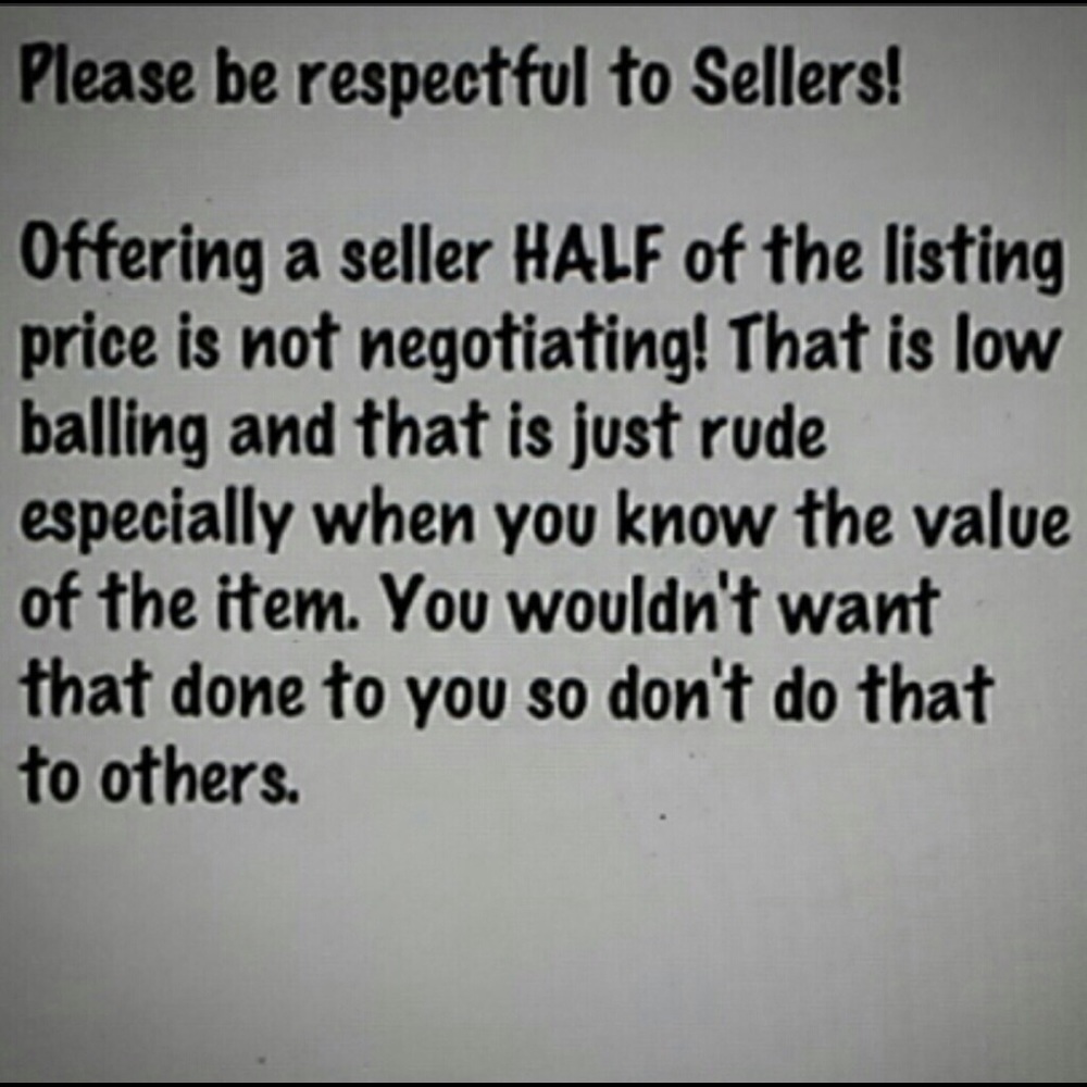 😊Plz No Lowballing! Giving very low discounts....
